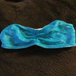 Teal VS Pink Lace Bandeau Top Size M